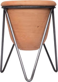 Creative Co-Op Terracotta Pot with Metal Stand