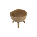 Creative Co-Op Boho Terracotta Footed Planter with Organic Edge, Matte Taupe